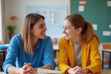Salle de classe, professeur et étudiant en session individuelle